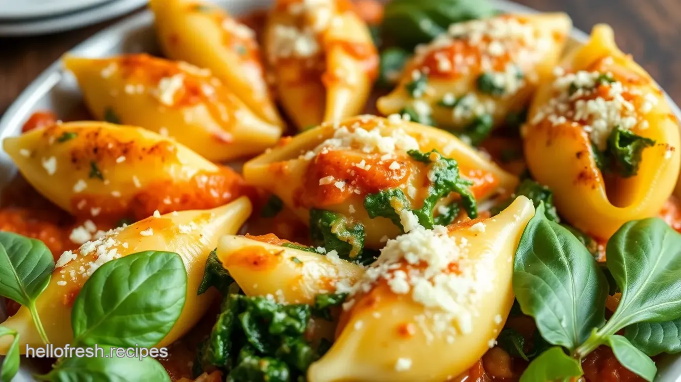 Spinach and Ricotta Stuffed Shells