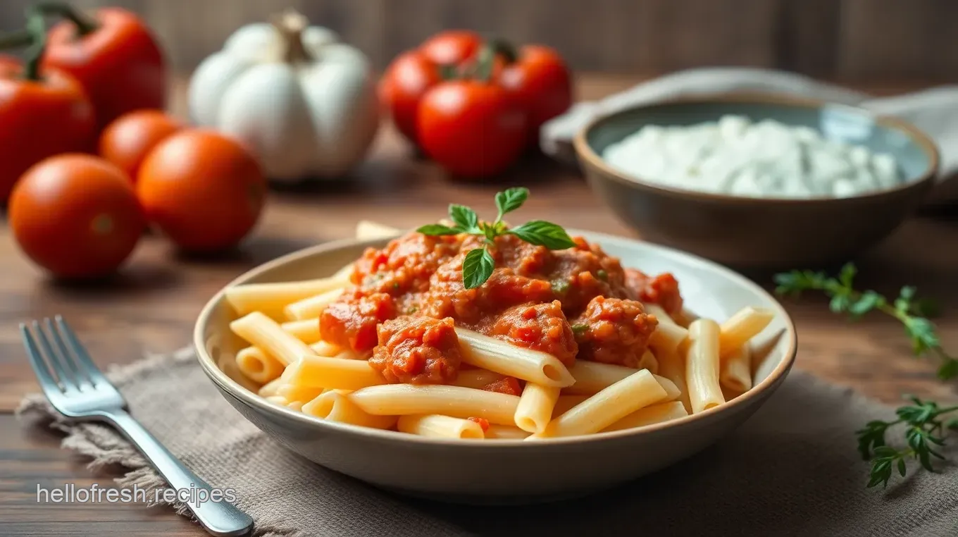 Silky Penne with Creamy Tomato Sauce