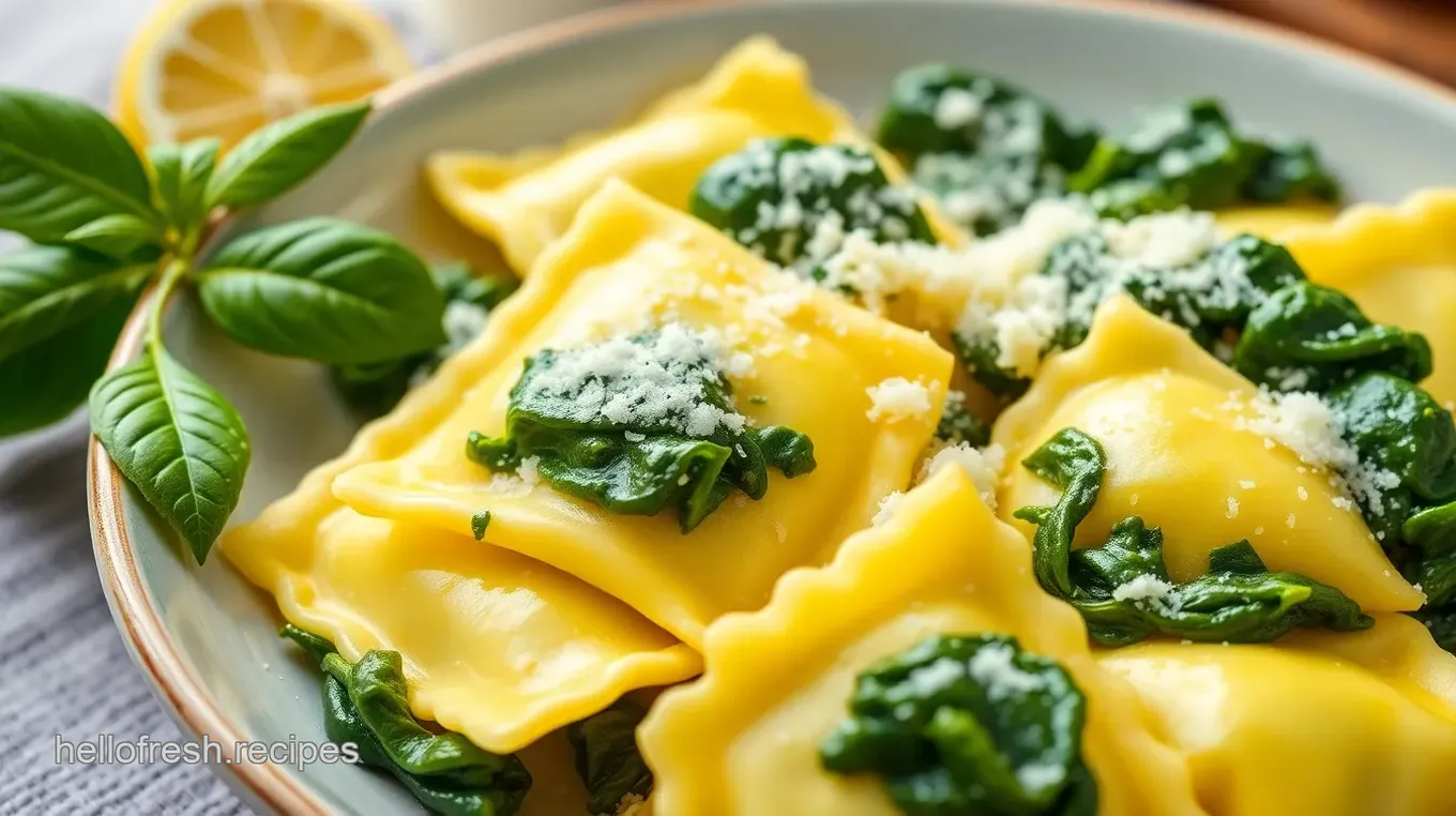 Handmade Ricotta and Spinach Ravioli with Sage Butter Sauce