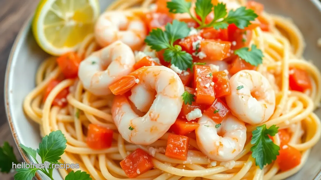 Creamy Shrimp Pasta with Fresh Pico de Gallo