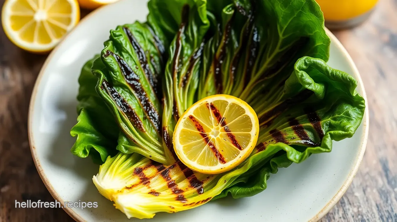 Grilled Gem Lettuce with Lemon Vinaigrette