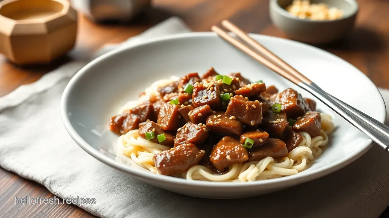 Sautéed Beef with Sesame Soy Glaze