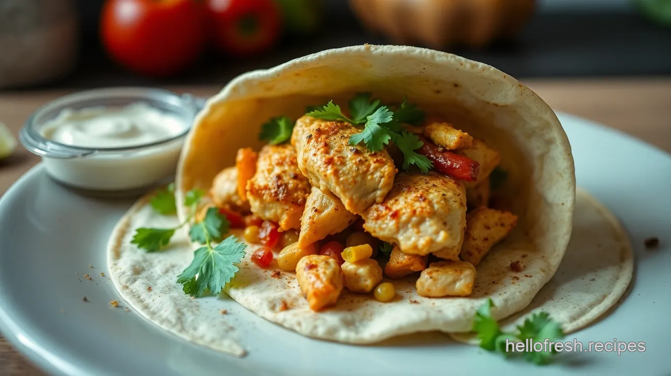 Shawarma-Spiced Chicken Wraps with Garlic Sauce