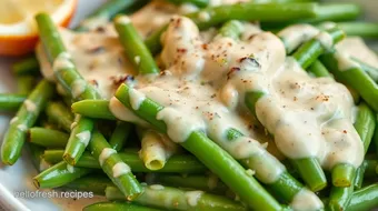 Bake Green Beans Delightfully Creamy recipe card