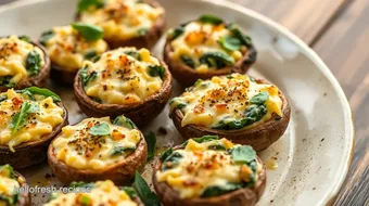 Bake Stuffed Mushroom Cup Delight in 40 Min recipe card