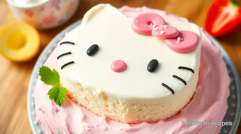 Baking Hello Kitty Cake - An Adorable Treat recipe card