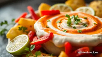 Blend Roasted Red Peppers into Creamy Dip recipe card