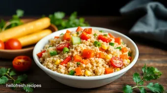 Cook Quinoa Fresh Veggie Delight in 35 Min recipe card