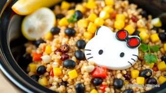 Crock Pot Quinoa Hello Kitty Meal in 6 Hours recipe card