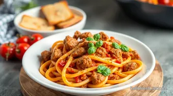 Delicious Red Rose Sausage Pasta in 40 Minutes recipe card