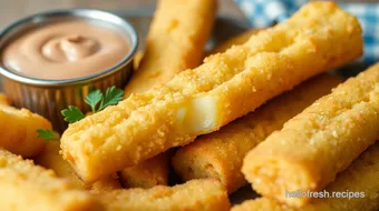 Fry Delicious Colby Jack Cheese Sticks Fast recipe card