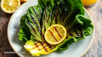 Grilled Gem Lettuce with Zesty Lemon Goodness recipe card