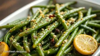 Roast Green Beans with Everything Flavorful recipe card