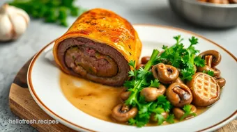 Searing Beef Wellington with Mushroom Duxelles recipe card