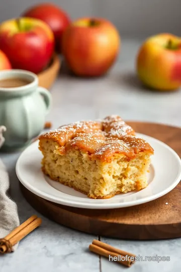 Fresh Apple Cake presentation