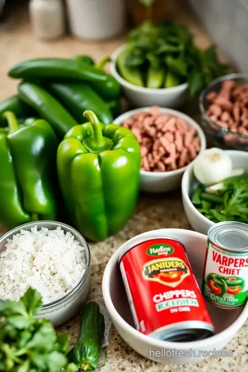 Stuffed Long Green Peppers ingredients