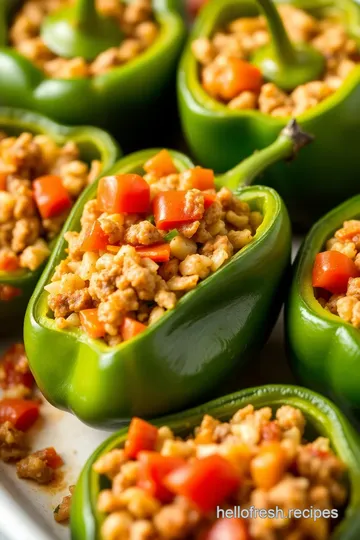 Stuffed Long Green Peppers presentation