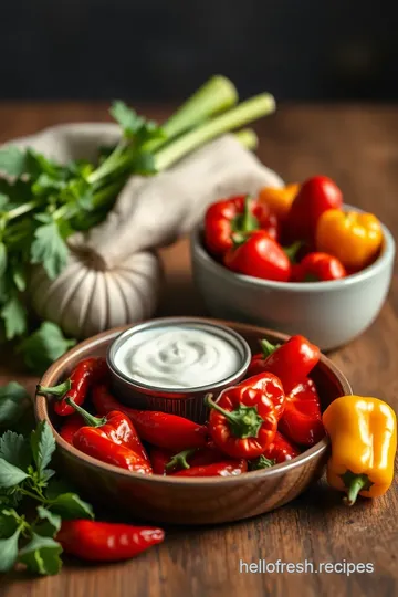 Roasted Pepper Creamy Dip Delight ingredients