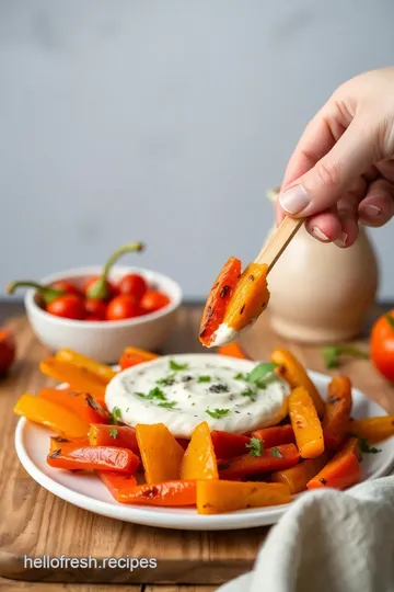 Roasted Pepper Creamy Dip Delight presentation