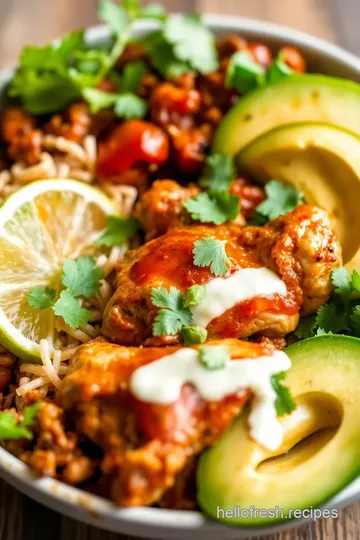 Chipotle Chicken Fresh Mex Bowl presentation