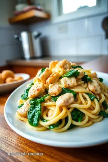 Creamy Garlic Parmesan Pasta with Spinach steps