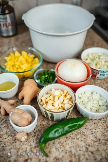 Fresh Kurkuma and Coconut Curry ingredients