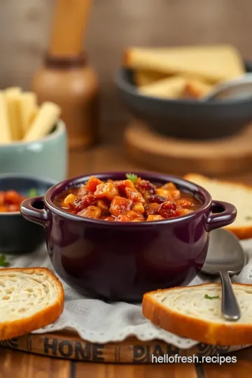 Quick and Hearty Chili presentation