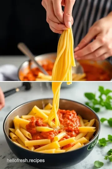 Silky Penne with Creamy Tomato Sauce steps