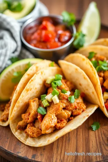 Southwest Spiced Chicken Tacos presentation