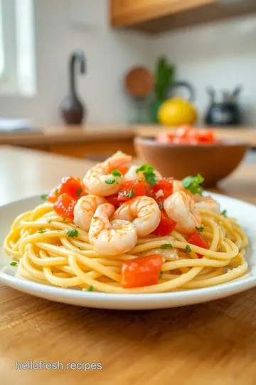 Creamy Shrimp Pasta with Fresh Pico de Gallo steps