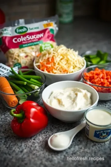 Crisp & Creamy Fresh Success Coleslaw ingredients