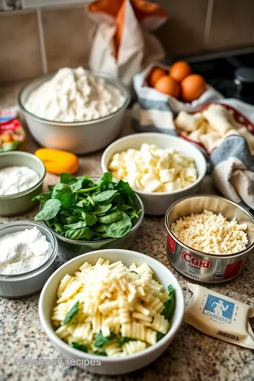 Delicious Fresh Pasta Parcels Stuffed with Ricotta and Spinach ingredients