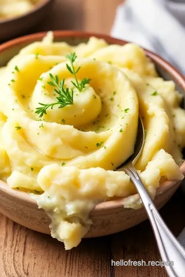 Creamy Garlic Mashed Potatoes presentation