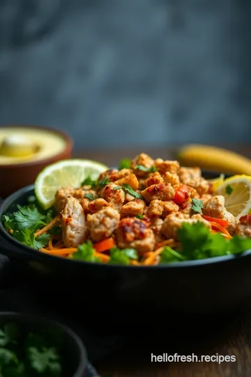 Frankly Fresh Chicken Burrito Bowl presentation