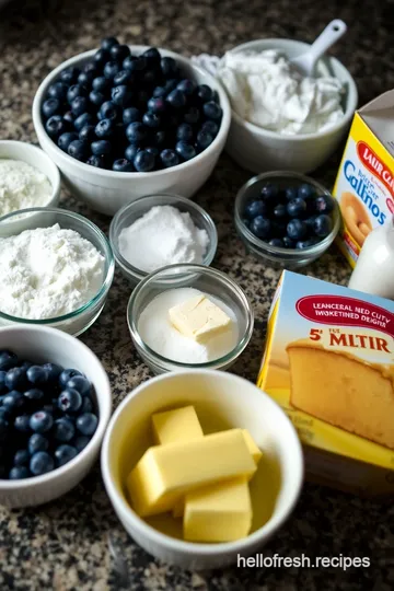 Fresh Blueberry Bliss Dump Cake ingredients