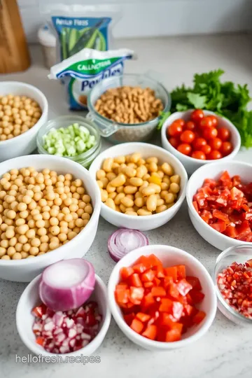 Fresh Garbanzo Beans: 5 Easy & Delicious Mediterranean Salad Recipes! ingredients