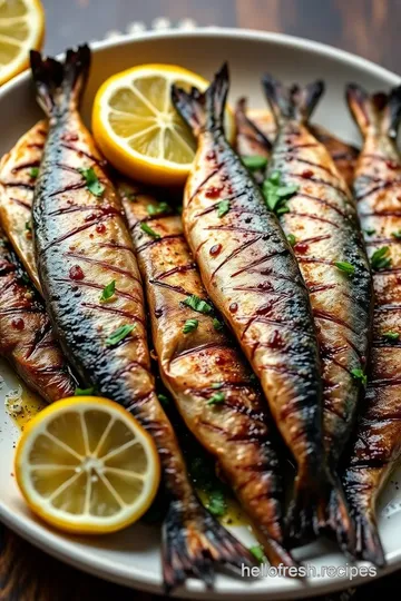 Fresh Sardines: Easy Grilled Delight with Lemon & Herbs! presentation