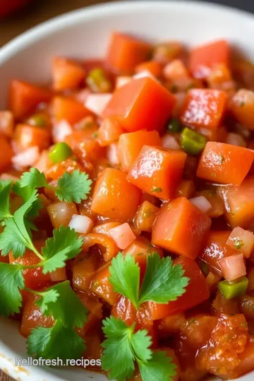 Chipotle Fresh Tomato Salsa presentation