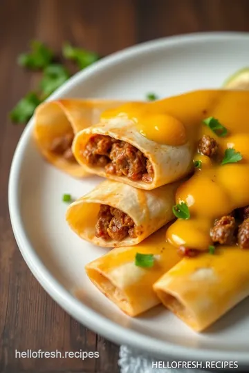 Fried Beef Flautas with Cheesy Flavor steps