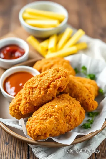 Crispy & Juicy Fried Chicken Tenders presentation