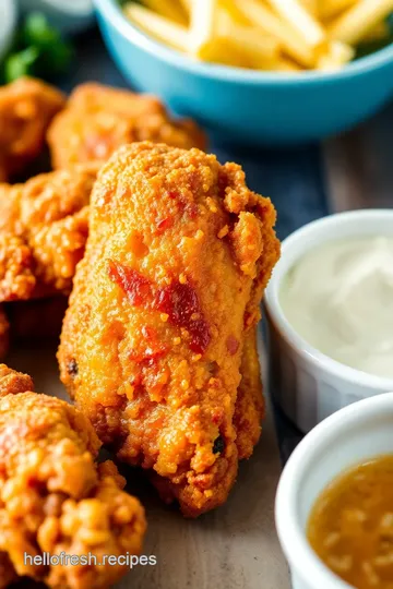 Crispy Seasoned Fried Chicken with Fry Seasoning presentation