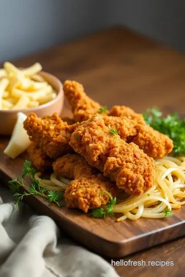 Fried Chicken with Crunchy Onions presentation