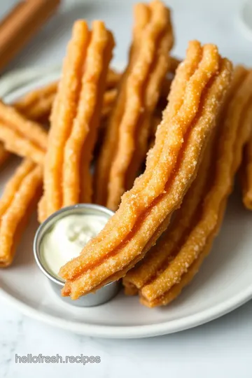 Classic Cinnamon Sugar Churros presentation