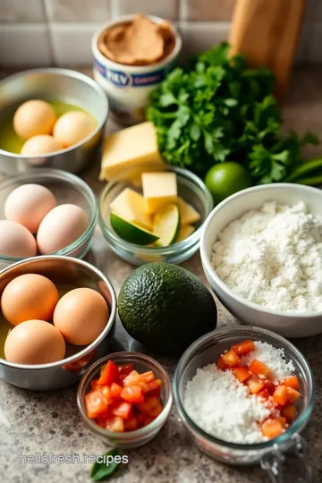 Cheesy Egg and Guacamole Breakfast Sandwiches ingredients