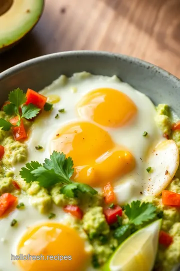 Cheesy Egg and Guacamole Breakfast Sandwiches presentation