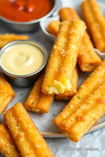 Crispy Colby Jack Cheese Sticks presentation