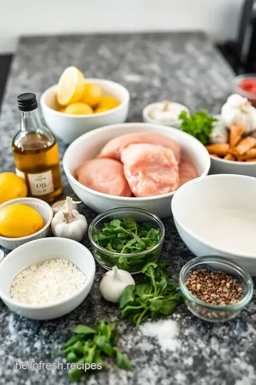 Mediterranean Grain Bowl with Grilled Lemon-Herb Chicken ingredients