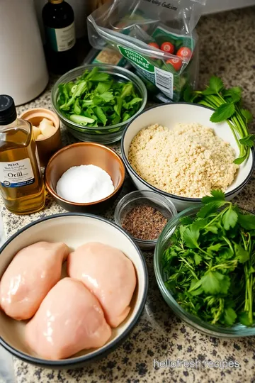 Savory Herb Chicken with Quinoa Salad ingredients