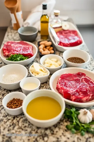 Grilled Ranch Steaks with Garlic Herb Butter ingredients