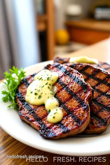 Grilled Ranch Steaks with Garlic Herb Butter steps